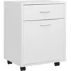 Image de Armoire À Roulettes Blanc 45x38x54 Cm Bois D’ingénierie Vidaxl