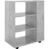 Image de Armoire À Roulettes Gris Béton 60x35x75 Cm Bois D’ingénierie Vidaxl