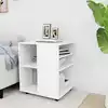 Image de Armoire À Roulettes Blanc 60x53x72 Cm Bois D’ingénierie Vidaxl