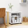 Image de vidaXL Armoire à roulettes Blanc 60x45x60 cm Aggloméré