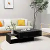 Image de Table Basse Noir 105x55x32 Cm Bois D’ingénierie Vidaxl