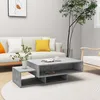 Image de Table Basse Gris Béton 105x55x32 Cm Bois D’ingénierie Vidaxl