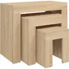 Image de Tables Basses Gigognes 3 Pcs Chêne Sonoma Bois D'ingénierie Vidaxl