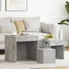 Image de Tables Gigognes 3 Pcs Gris Béton Aggloméré Vidaxl