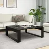 Image de Table Basse Noir 100x100x35 Cm Bois D’ingénierie Vidaxl