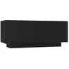 Image de Table De Chevet Noir 100x35x40 Cm Bois D'ingénierie Vidaxl