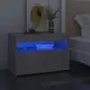 Image de Tables De Chevet Avec Lumières Led 2 Pcs Gris Béton 60x35x40 Cm Vidaxl