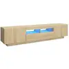 Image de Vidaxl meuble tv avec lumières led chêne sonoma 180x35x40 cm