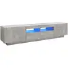 Image de Vidaxl meuble tv avec lumières led gris béton 180x35x40 cm