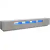 Image de Meuble Tv Avec Lumières Led Gris Béton 260x35x40 Cm Vidaxl