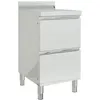 Image de vidaXL Armoire de cuisine commerciale avec 2 tiroirs Acier inoxydable