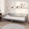 Image de vidaXL Lit de jour sans matelas gris bois de pin massif 90x200 cm 806937