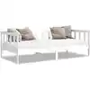 Image de Lit De Jour Sans Matelas Blanc Bois De Pin Massif 90x200 Cm Vidaxl