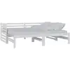 Image de Lit Coulissant Sans Matelas Blanc 2x(90x200) Cm Vidaxl