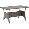 Image de Table De Jardin Gris 120x70x66 Cm Résine Tressée Vidaxl