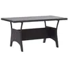 Image de Table De Jardin Noir 120x70x66 Cm Résine Tressée Vidaxl