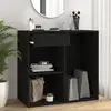 Image de Armoire À Cosmétiques Noir 80x40x75 Cm Bois D'ingénierie Vidaxl