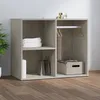 Image de Armoire De Dressing Gris Béton 80x40x65 Cm Bois D'ingénierie Vidaxl