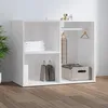 Image de Armoire De Dressing Blanc Brillant 80x40x65cm Bois D'ingénierie Vidaxl