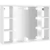 Image de Vidaxl armoire à miroir avec led blanc 76x15x55 cm