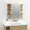 Image de Armoire À Miroir Avec Led Chêne Sonoma 70x16,5x60 Cm Vidaxl