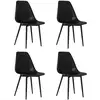 Image de Vidaxl chaises à manger lot de 4 noir pp