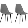 Image de Chaises À Manger Lot De 2 Gris Pp Vidaxl