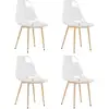 Image de Vidaxl chaises à manger lot de 4 transparent pet
