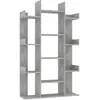 Image de Bibliothèque Gris Béton 86x25,5x140 Cm Bois D’ingénierie Vidaxl