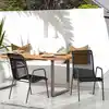 Image de Chaises De Jardin Lot De 2 Acier Et Textilène Noir Vidaxl