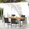 Image de Chaises De Jardin 4 Pcs Acier Et Textilène Noir Vidaxl