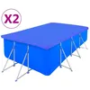 Image de Couvertures De Piscine 2 Pcs Pe Rectangulaire 90 G/m² 394x207cm Vidaxl