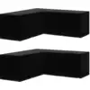 Image de Housses De Salon De Jardin 2pcs Forme L 12  illets 250x250x90cm Vidaxl