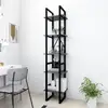 Image de Bibliothèque À 5 Niveaux Gris 40x30x175 Cm Bois Ingénierie Vidaxl