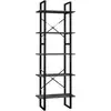 Image de Vidaxl bibliothèque à 5 niveaux gris 60x30x175 cm bois de pin