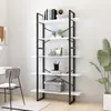 Image de Bibliothèque À 5 Niveaux Blanc 100x30x175 Cm Bois D'ingénierie Vidaxl