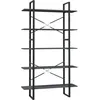 Image de Bibliothèque À 5 Niveaux Gris 100x30x175 Cm Bois De Pin Vidaxl