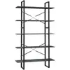 Image de Vidaxl bibliothèque à 5 niveaux gris 100x30x175 cm bois de pin