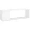 Image de Meuble Tv Blanc Brillant 100x24x32 Cm Bois D'ingénierie Vidaxl