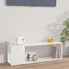 Image de vidaXL Meuble TV Blanc brillant 100x24x32 cm Bois dingénierie 809167