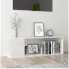 Image de Meuble tv blanc brillant 100x24x32 cm aggloméré