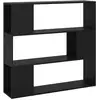 Image de Vidaxl bibliothèqueséparateur de pièce noir 100x24x94 cm