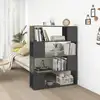 Image de Bibliothèque/séparateur De Pièce Gris Brillant 100x24x124 Cm Vidaxl