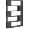 Image de Vidaxl bibliothèqueséparateur de pièce gris brillant bois ingénierie
