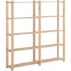 Image de Étagère De Stockage 5 Niveaux 170x28,5x170cm Bois De Pin Massif Vidaxl