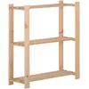 Image de Étagère De Stockage 3 Niveaux 80x28,5x90 Cm Bois De Pin Massif Vidaxl