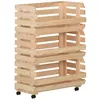 Image de Chariot À Légumes 57x30x80 Cm Bois De Pin Solide Vidaxl