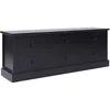 Image de Meuble Tv Noir 108x30x40 Cm Bois De Paulownia Solide Vidaxl