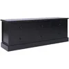 Image de vidaXL Meuble TV Noir 108x30x40 cm Bois de Paulownia solide 338528