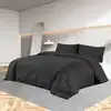 Image de Ensemble De Housse De Couette Noir 220x240 Cm Microfibre Légère Vidaxl